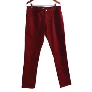 Ethanol Wine Red Slim Stretch Jeans